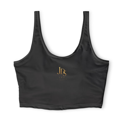 JDS Activewear Women's Sports Bra – Black Performance Crop Top